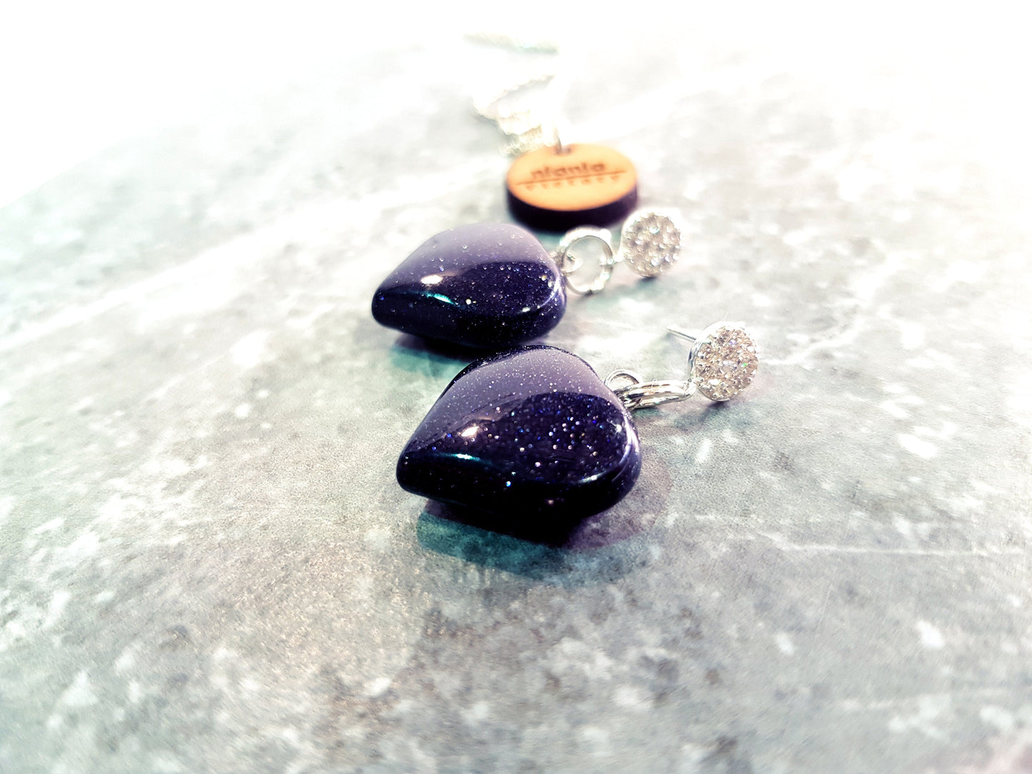 Blue Goldstone Earrings