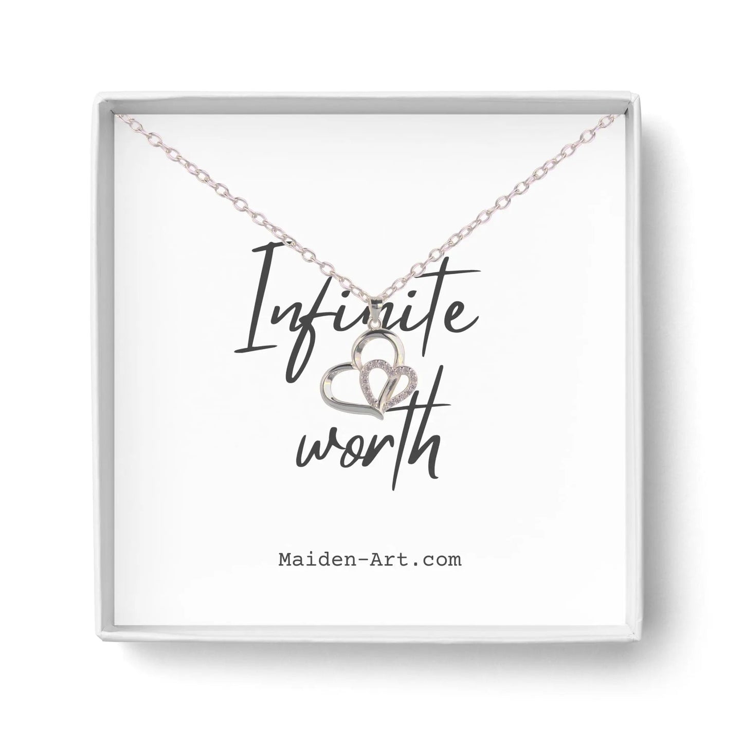 Eternity Love Heart Pave Necklace