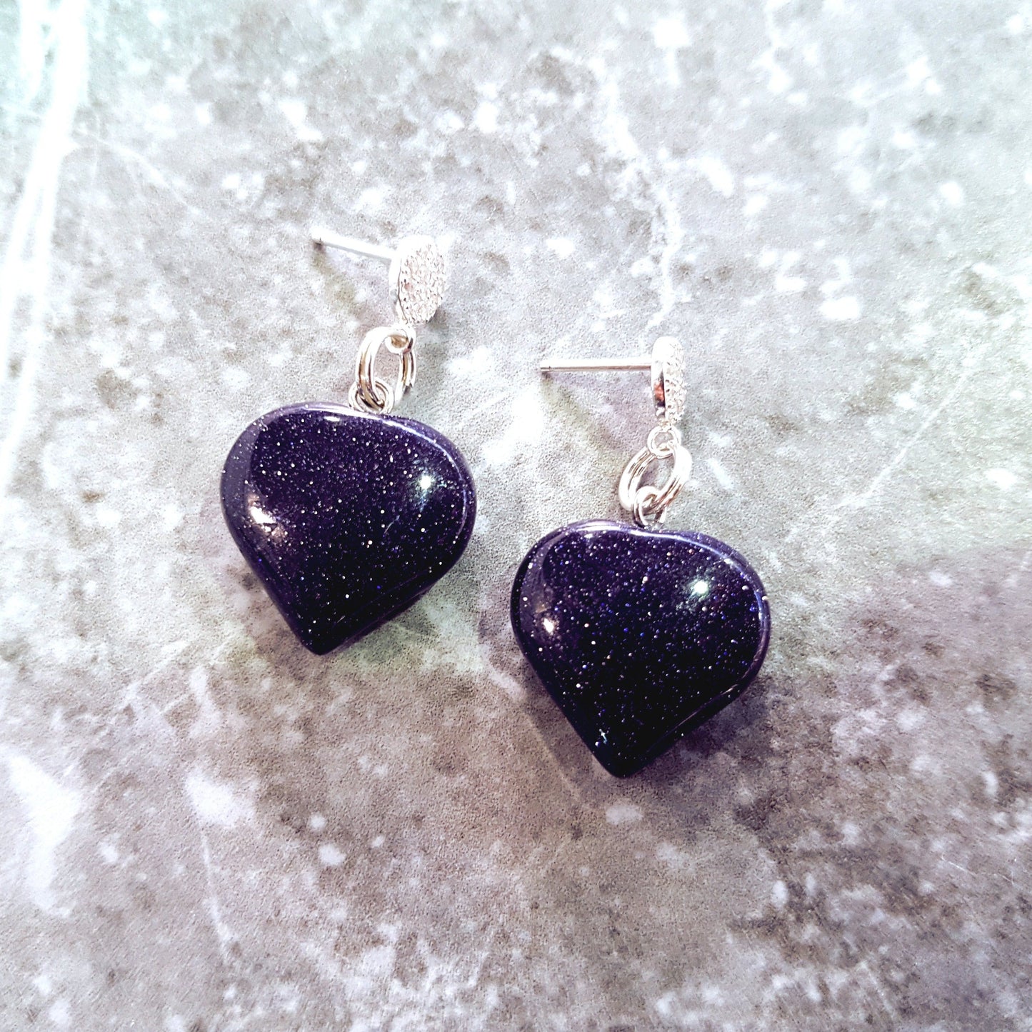 Blue Goldstone Earrings