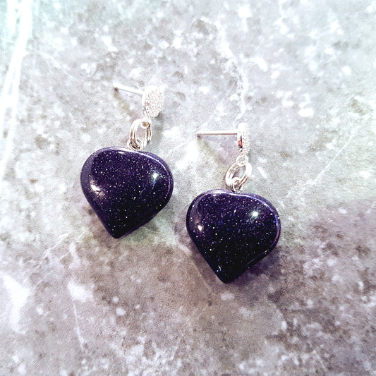 Blue Goldstone Earrings