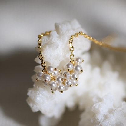 Pearl Cluster Necklace