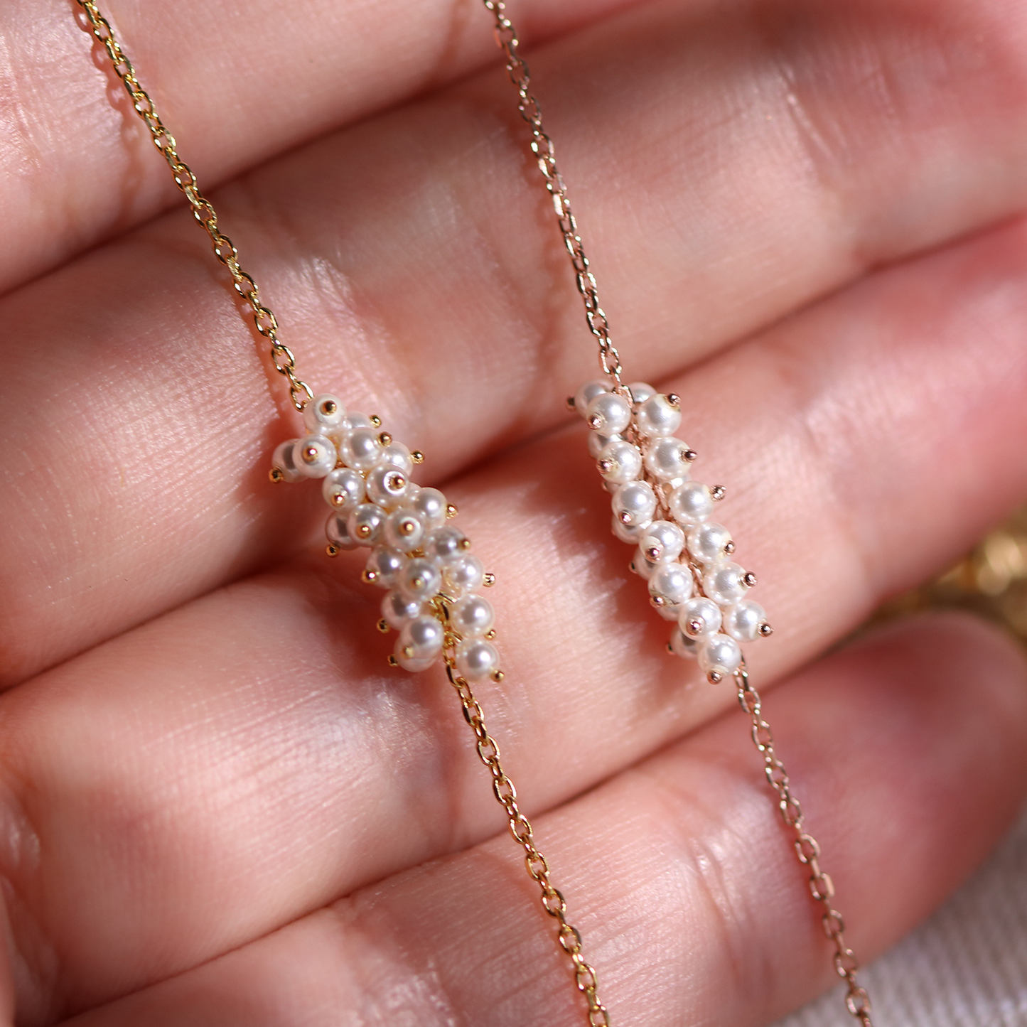 Pearl Cluster Necklace