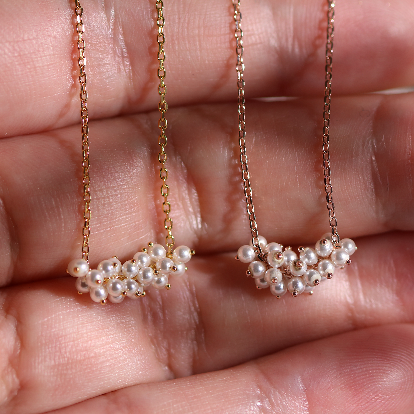 Pearl Cluster Necklace