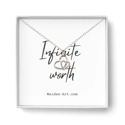 Eternity Love Heart Pave Necklace