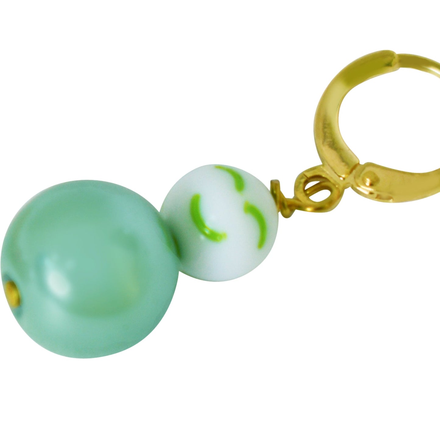 Green Snowman Earrings